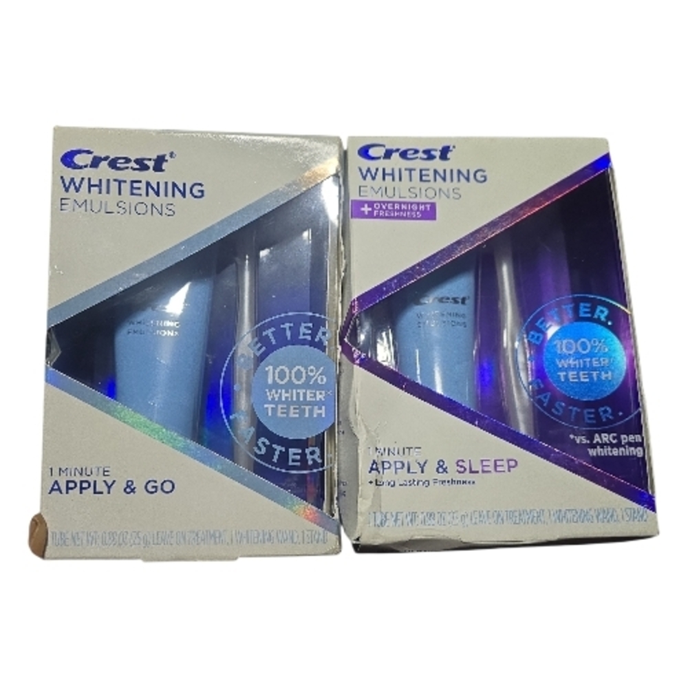 Crest Whitening Emulsions Set Apply & Go and Apply & Sleep Set